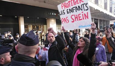 Protest bij opening eerste winkel van fast fashiongigant Shein in Parijs