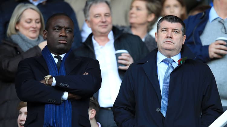 Brian Tevreden (links) was in het verleden technisch directeur bij Readin en is nu werkzaam voor de Surinaamse voetbalbond.