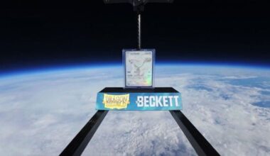 Zeldzame Pokémonkaart de ruimte in gestuurd