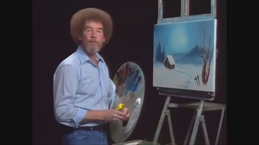 30 Bob Ross-schilderijen onder de hamer voor de Amerikaanse publieke omroep