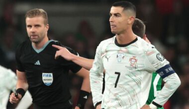 Portugal nog niet naar WK na rode kaart Ronaldo, Frankrijk wel geplaatst