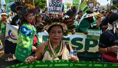 Tienduizenden deelnemers bij protestmars op klimaattop in Belém