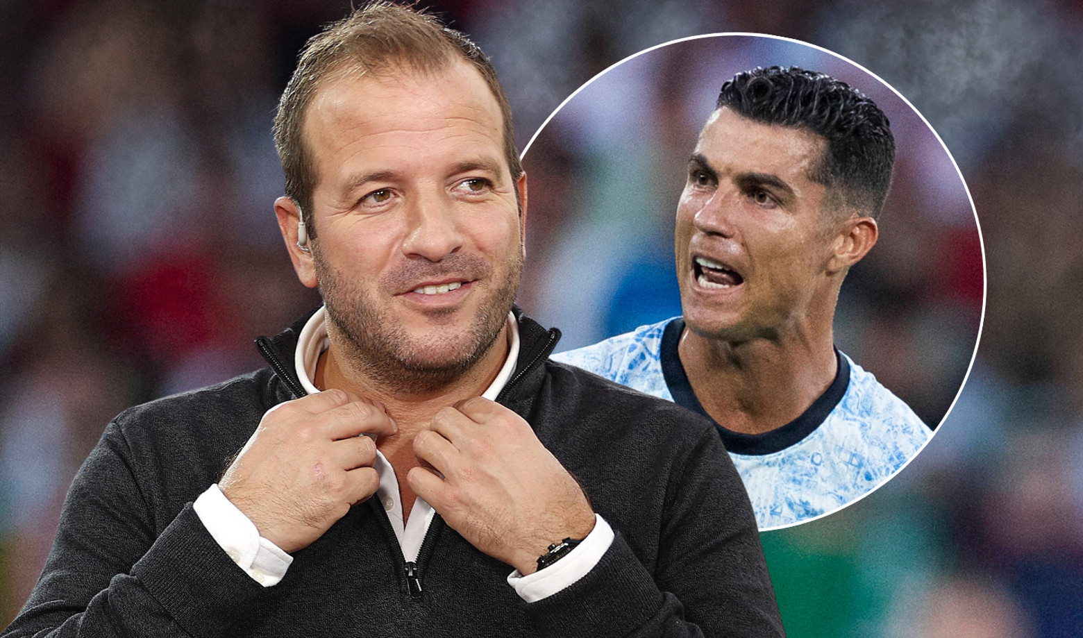 Rafael van der Vaart en Cristiano Ronaldo