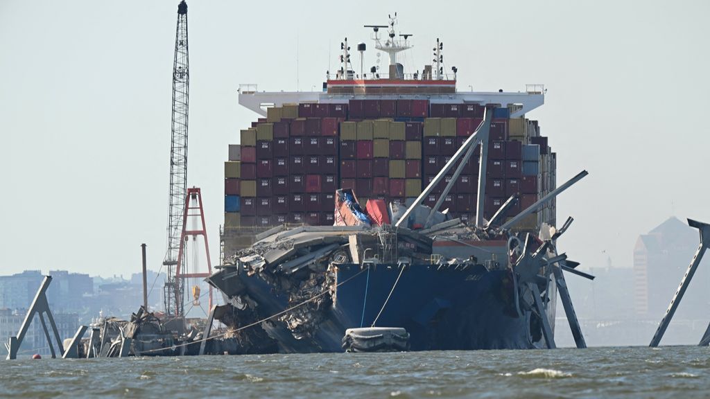 Aanvaring schip met brug in Baltimore veroorzaakt door losse stroomkabel