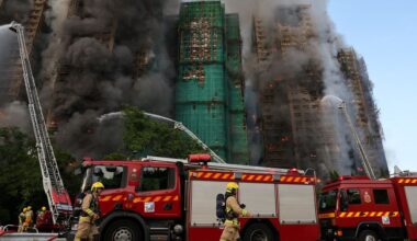 Zeker vier doden bij grote brand in wolkenkrabbers Hongkong