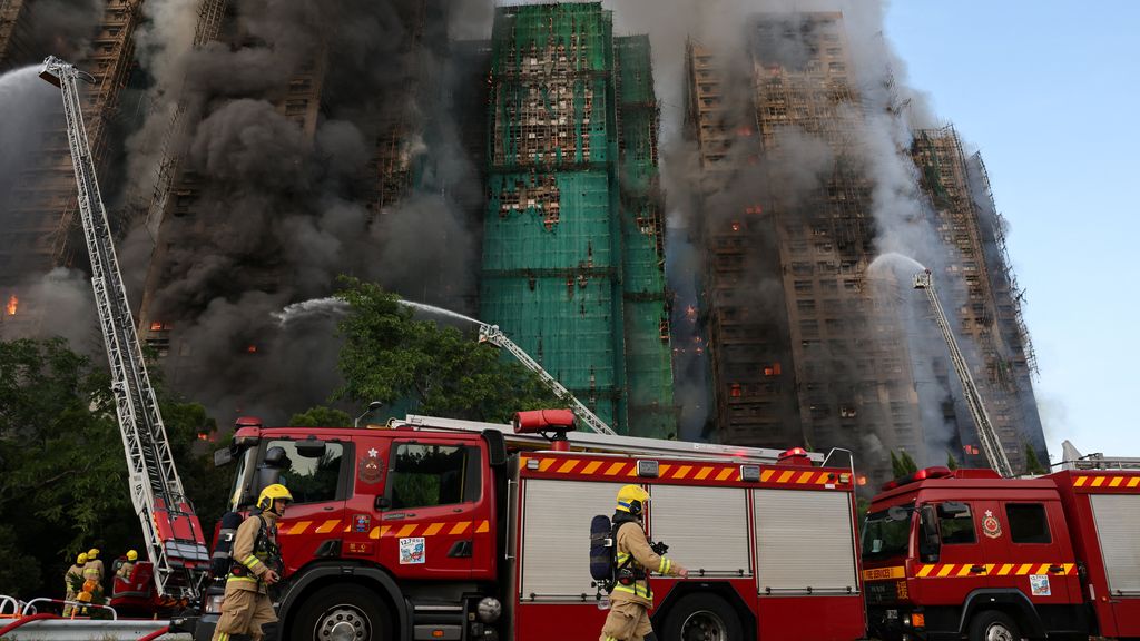 Zeker vier doden bij grote brand in wolkenkrabbers Hongkong