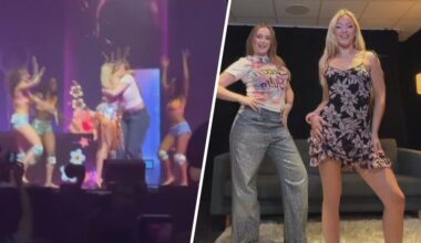 Julia danst na viral te zijn gegaan weer met Zara Larsson bij concert