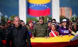 De Venzolaanse leider Nicolás Maduro voerde op 25 november een protestmars tegen de Amerikaanse bemoeienis met zijn land aan.