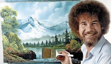 Bob Ross schilderijen geveild voor steun Amerikaanse publieke omroep