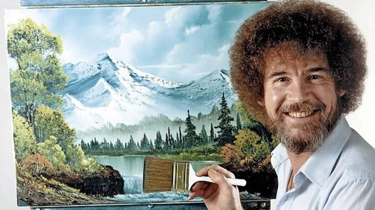 Bob Ross schilderijen geveild voor steun Amerikaanse publieke omroep