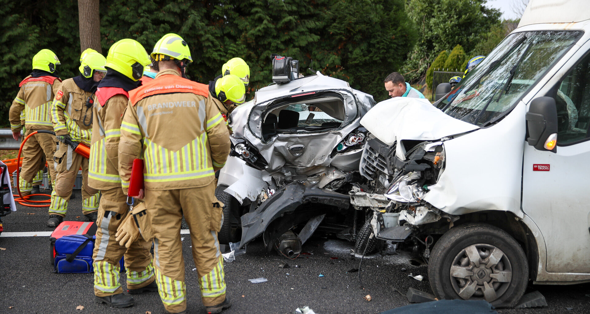 Ernstig ongeval op de A2 bij Hunsel