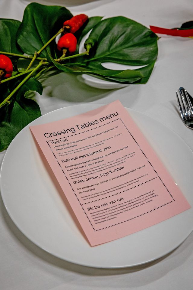 Het Crossing Tables-menu in het Rotterdamse Fenix Plein.