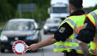 Grenscontrole door de Duitse politie aan de Nederlandse grens