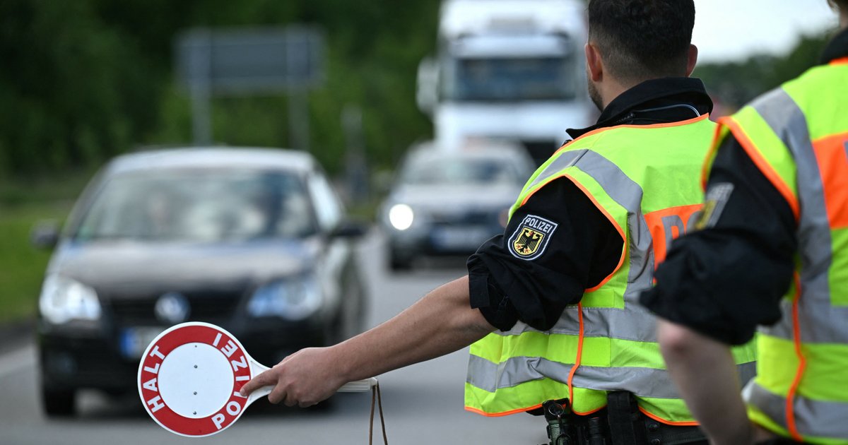 Grenscontrole door de Duitse politie aan de Nederlandse grens
