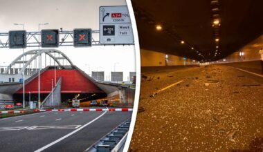 Ventilatoren, lampen en een camera: te hoog voertuig sloopt tunnel en rijdt door - Rijnmond