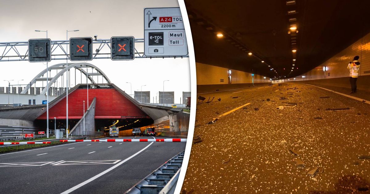 Ventilatoren, lampen en een camera: te hoog voertuig sloopt tunnel en rijdt door - Rijnmond