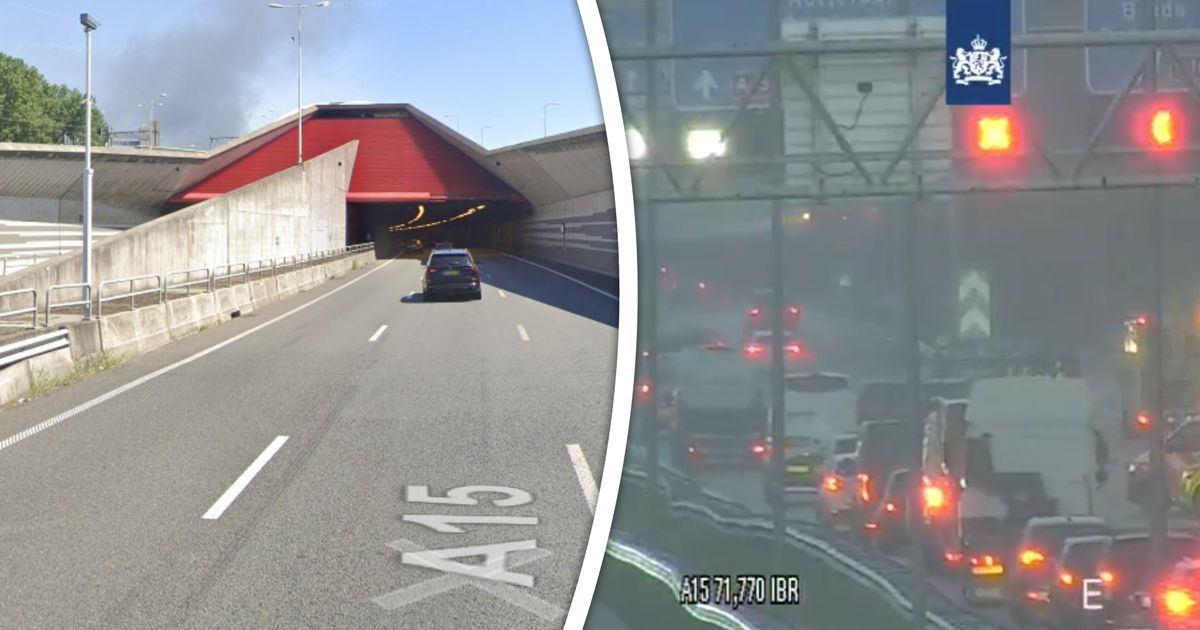 Chaotische ochtendspits door dichte tunnel en ongelukken - Rijnmond