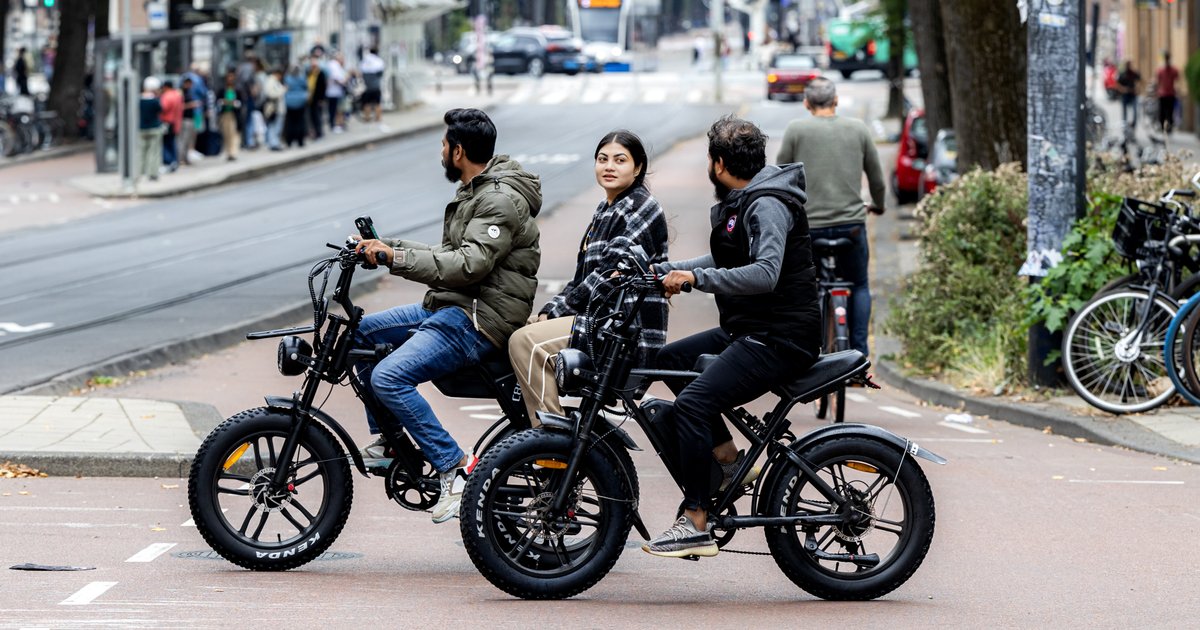 Mensen op de fatbike