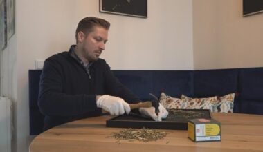 Tijs maakt bijzondere kunst met spijkers: "In Frank Sinatra gaan er 2.250"