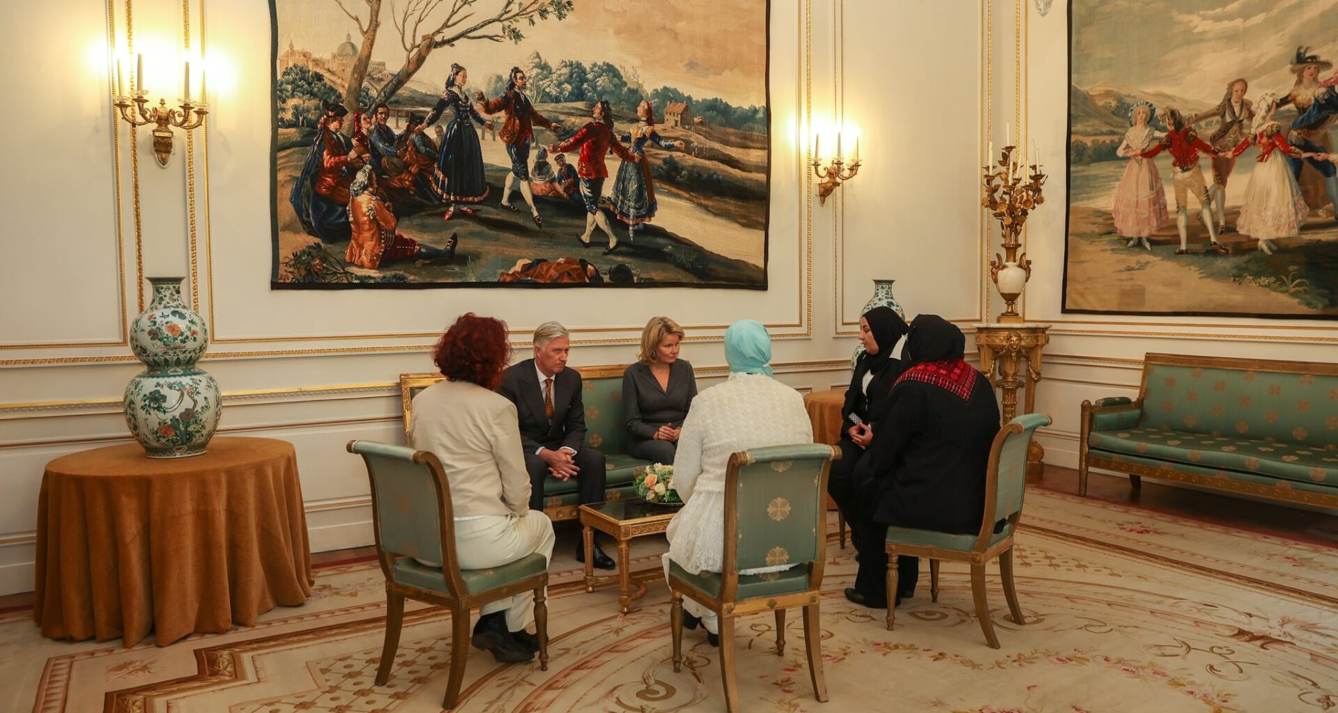 In beeld: prachtige wandtapijten in Goya zaal in Paleis Brussel