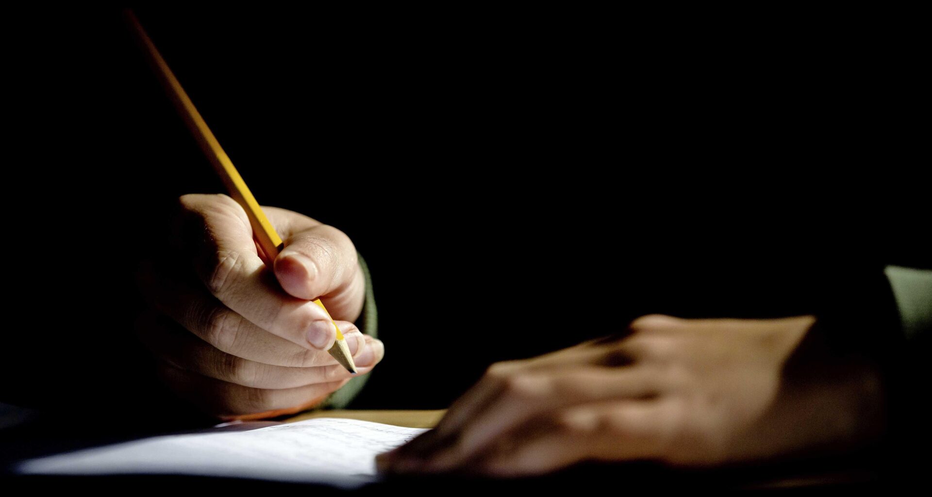 Niet alle leerlingen beheersen het schrijven nog even goed