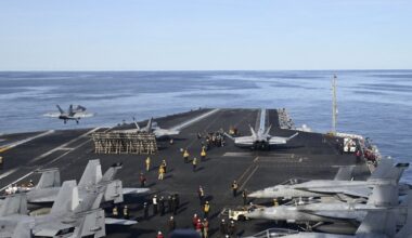 Het Amerikaanse vliegdekschip USS Gerald R. Ford is deze week aangekomen in de Caraïben