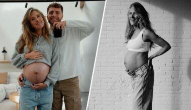 Suzan deelt foto van dikke buik: 'Net zo'n blije kerel als Freek'