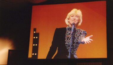 Willeke Alberti tijdens haar optreden op het Eurovisie Songfestival