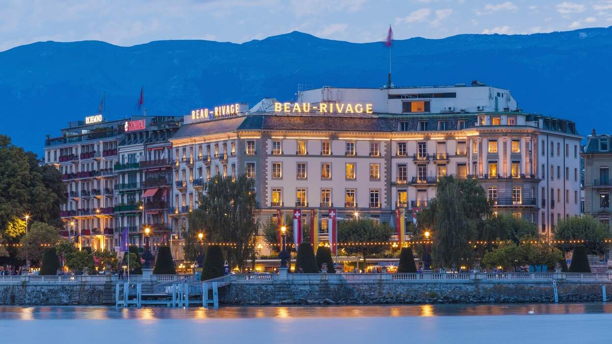 Hotel Beau-Rivage aan het meer van Geneve
