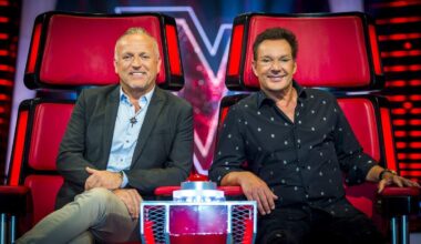 Geer en Goor in 2018 als coaches van The voice senior.
