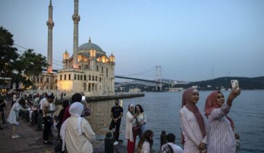 De brug over de Bosphorus in de wijk Ortakoy.