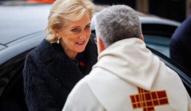 Prinses Astrid (links) in 2024.