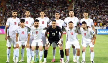 Het elftal van Iran dat in juni het WK voetbal bereikte.