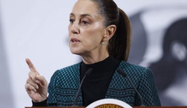 De Mexicaanse presidente Claudia Sheinbaum.