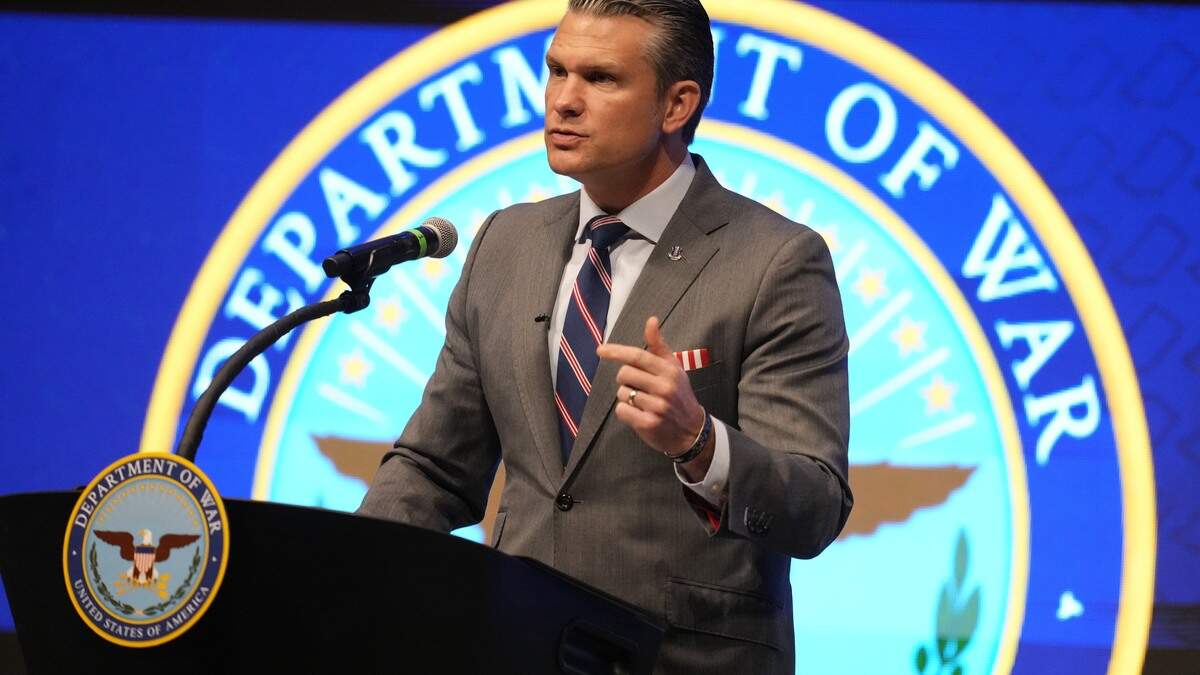Amerikaanse minister van Defensie Pete Hegseth.