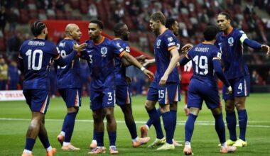 Oranje juicht na de 1-1.