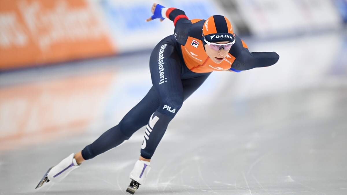 Femke Kok in actie in Amerika.