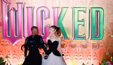 Cynthia Erivo (links) en Ariana Grande (rechts) in 2025.