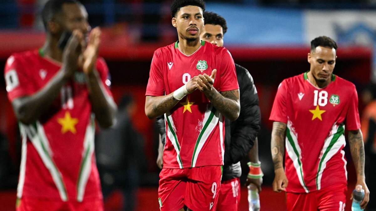 Teleurstelling bij de spelers van Suriname.