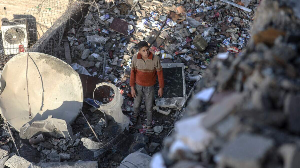 Beeld ter illustratie: ravage in Gaza na Israëlische aanvallen.