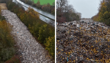 Gigantische illegale afvalberg bedreigt Cherwell-rivier in Engeland