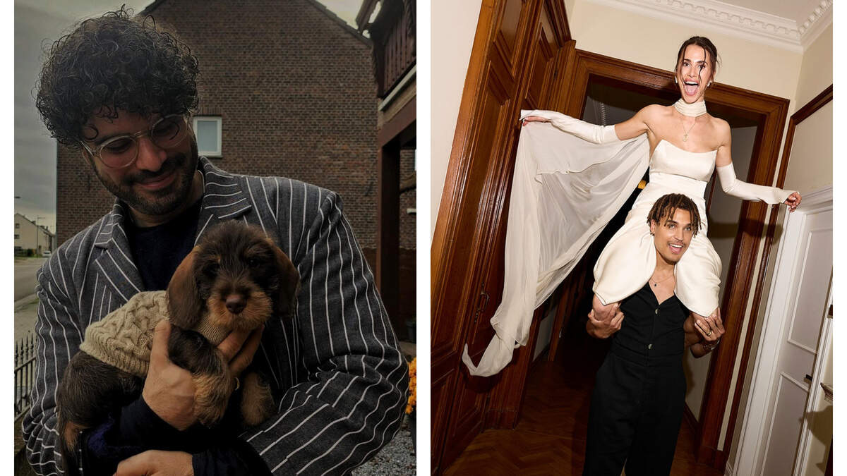 BV Hotspot. Harige gezinsuitbreiding bij Riadh Bahri en Lize Feryn deelt foto’s van huwelijk