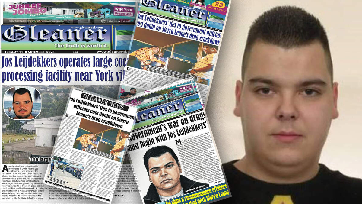 Bolle Jos Leijdekkers in de media van Sierra Leone.