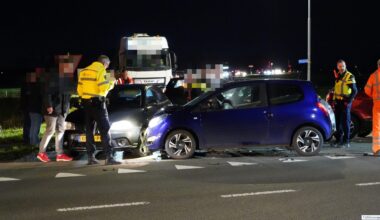 Fors ongeval op de N361 bij Adorp