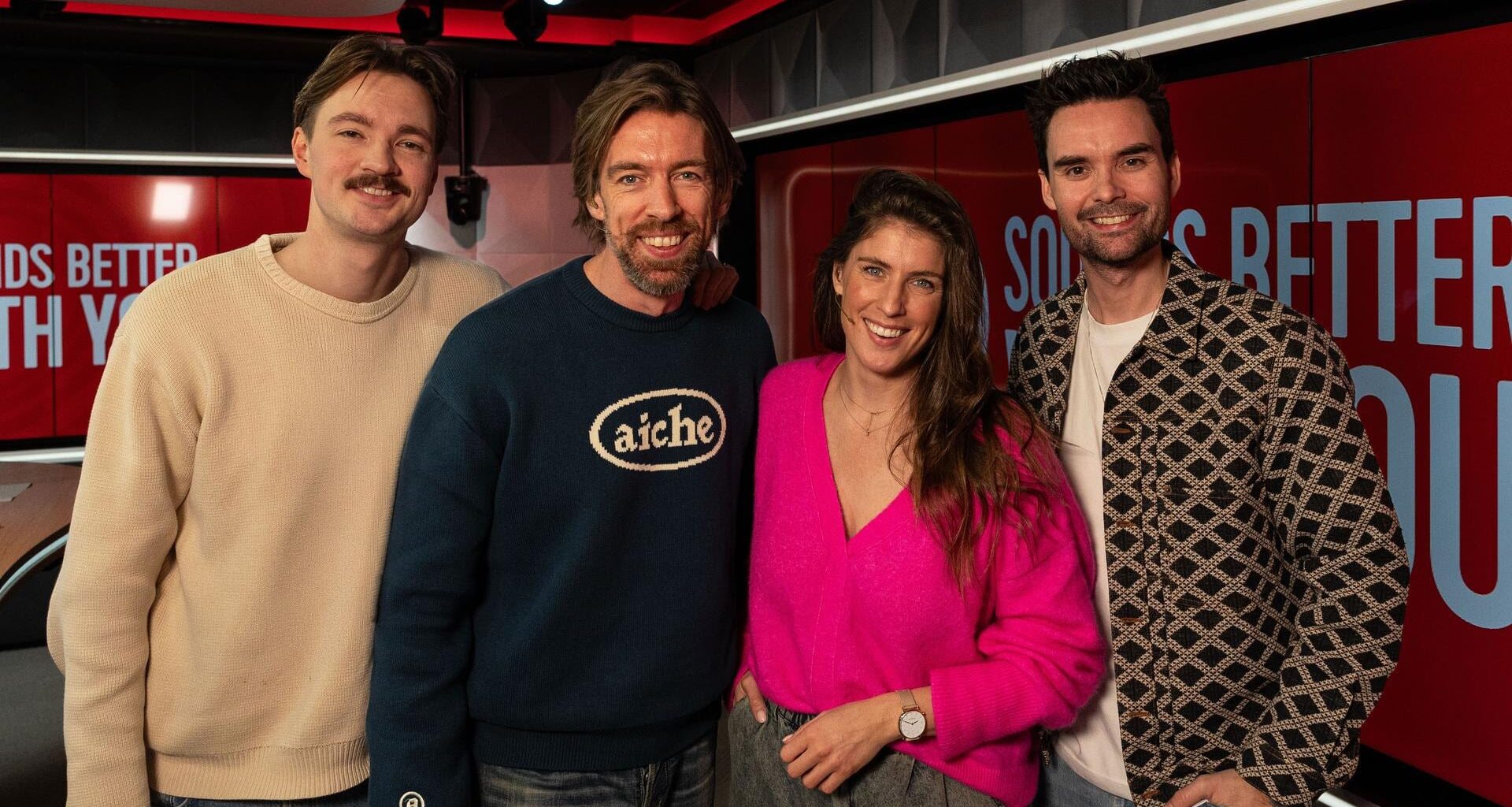 Bram, Mattie, Marieke en Domien dit jaar in de Q-escape room