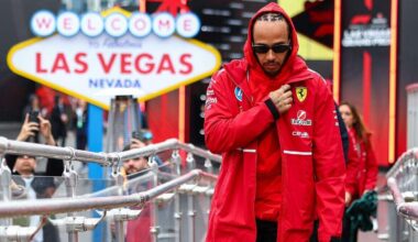 Lewis Hamilton beleefde geen fijne zaterdag in Las Vegas.