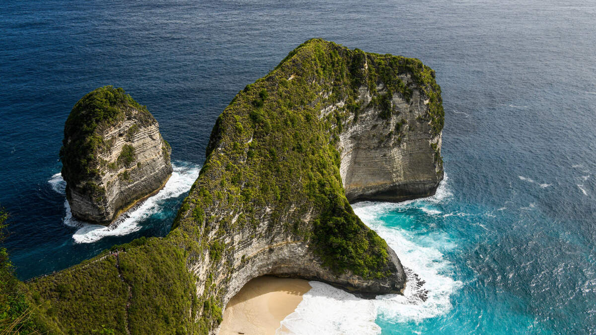 Het toeristische Balinese eiland Nusa Penida.