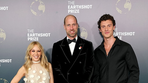 Prins William deelt groene loper met Kylie Minogue en Shawn Mendes