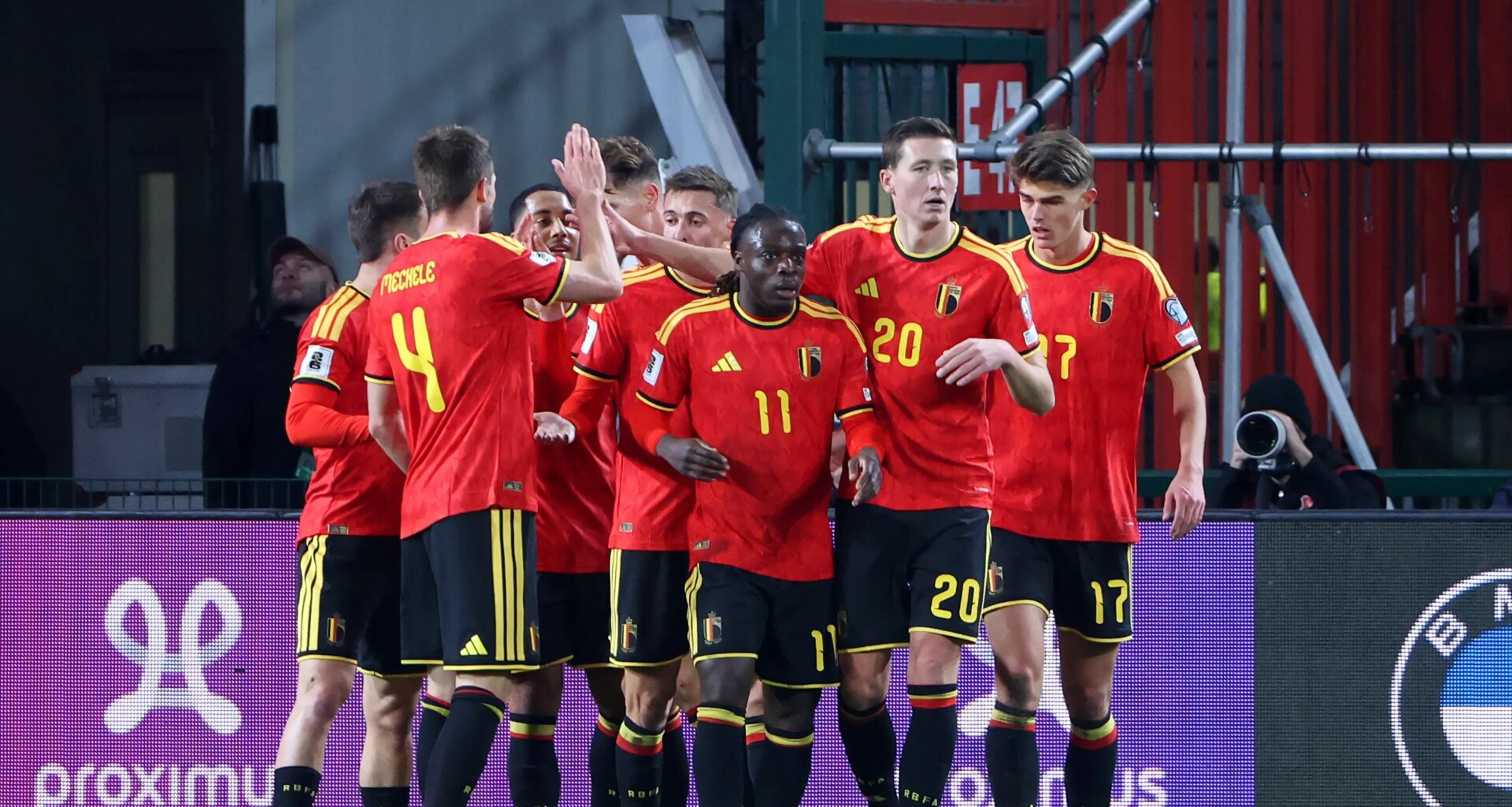 België plaatst zich officieel voor WK na klinkende 7-0 overwinning