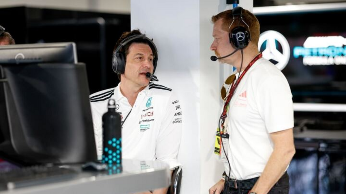 Toto Wolff (l.) en George Kurtz.